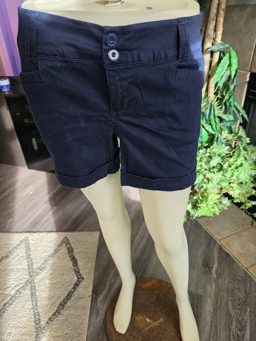 Torrid Navy Flat-Front Women’s Shorts